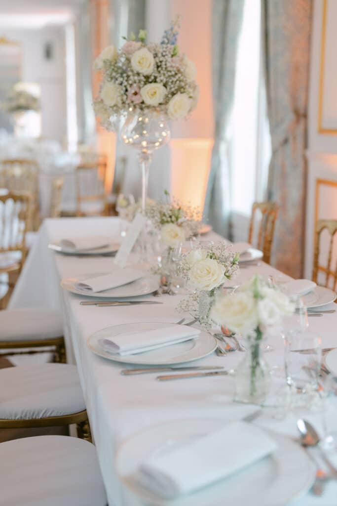 décoration de mariage château d'aveny
