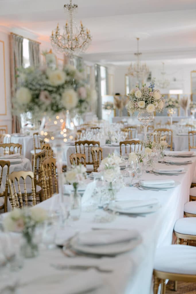 décoration de mariage château d'aveny