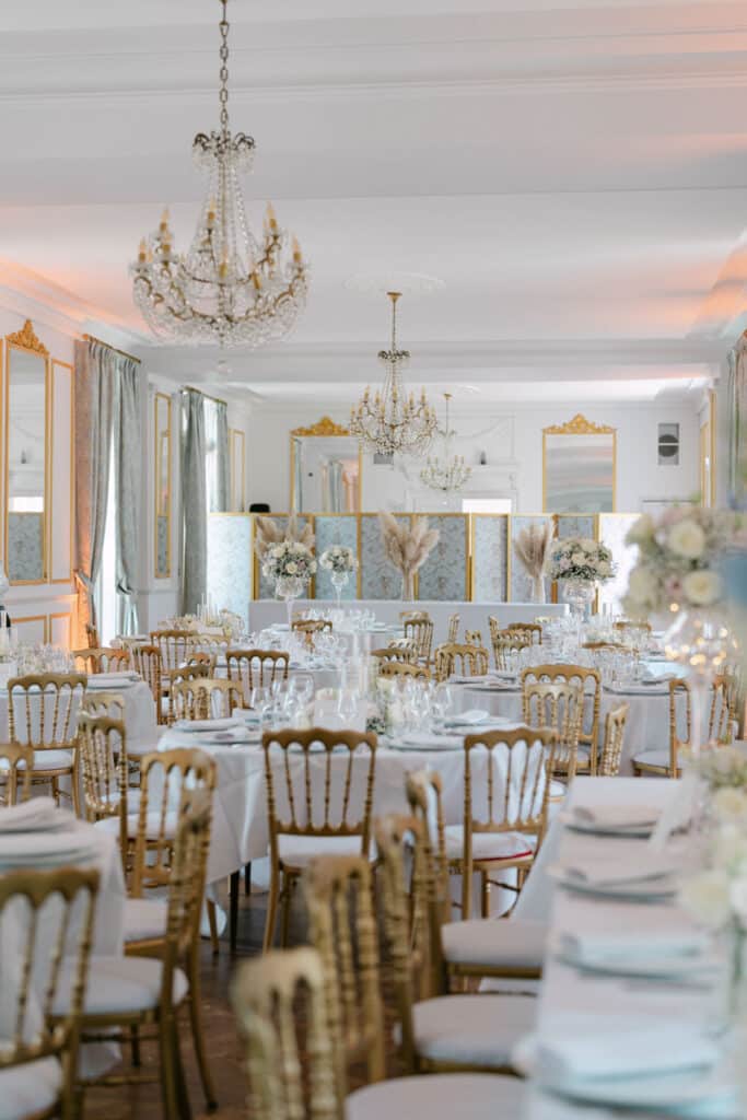 décoration de mariage château d'aveny