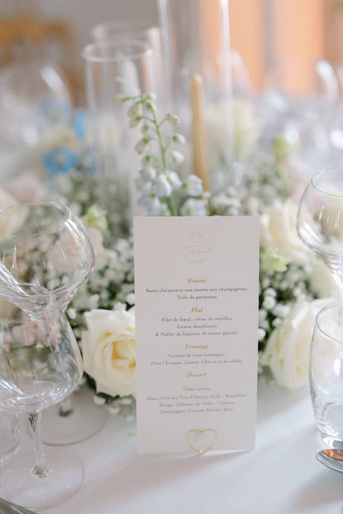 décoration de mariage château d'aveny
