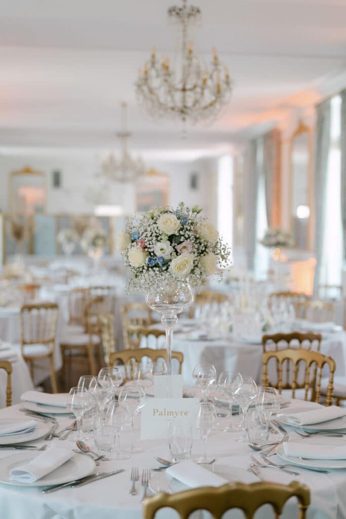 décoration de mariage château d'aveny