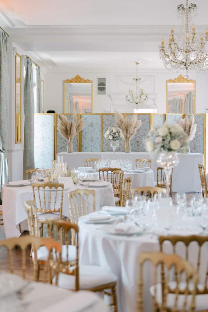 décoration de mariage château d'aveny